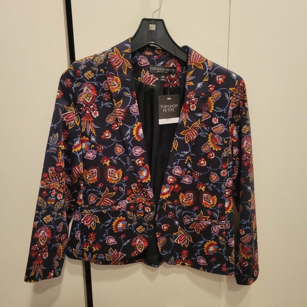 PRICE DROP! Boho TopShop Petite Floral Blazer NWT